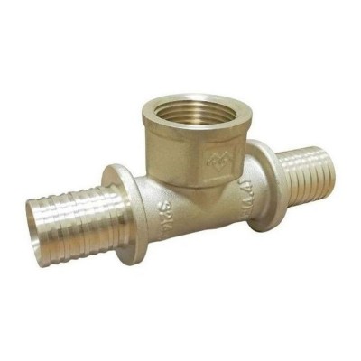 Тройник VARMEGA Slide-fit ВР, 25х3/4quot;, латунь, аксиальный, VM51116 Тройник VARMEGA Slide-fit ВР, 25х3/4quot;, латунь, аксиальный, VM51116