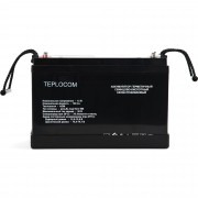 Батарея свинцово-кислотная TEPLOCOM 100Ач AGM АКБ 12В 100Ач, герметичная, необслуживаемая