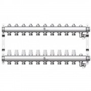Коллектор Wester нерж. 1quot;-3/4 в сборе на 10 выходов с 2 заглушками, W903.10