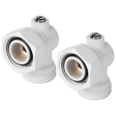 Набор нижнего подключения Royal Thermo угловой раздельный 3/4х3/4ЕК (белый) Набор нижнего подключения Royal Thermo угловой раздельный 3/4х3/4ЕК (белый)