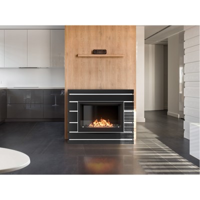 Каминокомплект: Биокамин Firelight BFP/P-2520, портал Moderno 25 шпон чёрный дуб Каминокомплект: Биокамин Firelight BFP/P-2520, портал Moderno 25 шпон чёрный дуб