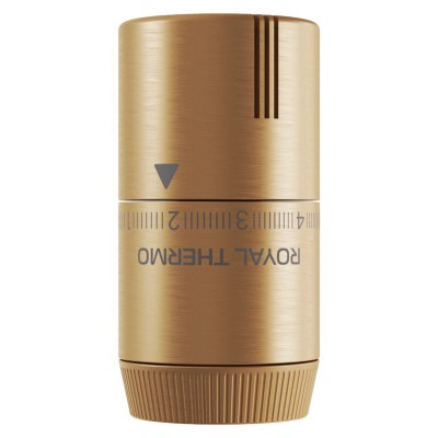 Термоголовка жидкостная Royal Thermo Design М30х1,5 (золото матовое) Термоголовка жидкостная Royal Thermo Design М30х1,5 (золото матовое)