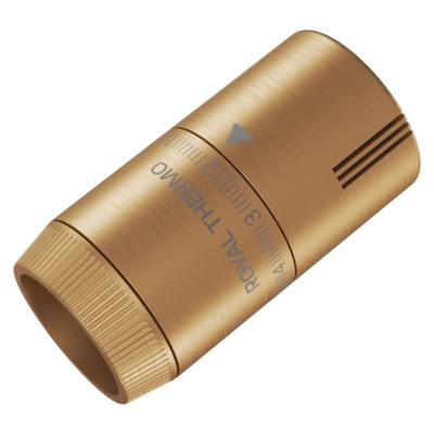 Термоголовка жидкостная Royal Thermo Design М30х1,5 (золото матовое) Термоголовка жидкостная Royal Thermo Design М30х1,5 (золото матовое)