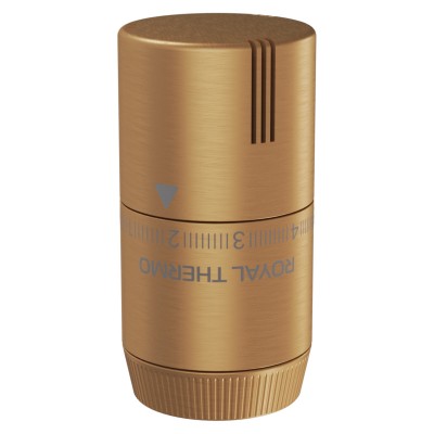 Термоголовка жидкостная Royal Thermo Design М30х1,5 (золото матовое) Термоголовка жидкостная Royal Thermo Design М30х1,5 (золото матовое)