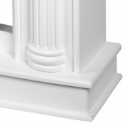 Каминокомплект: Очаг Electrolux EFP/P-4220LS, портал Olympia 42/40/36, белый