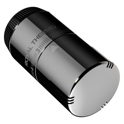 Термоголовка жидкостная Royal Thermo Design М30х1,5 (хром) Термоголовка жидкостная Royal Thermo Design М30х1,5 (хром)