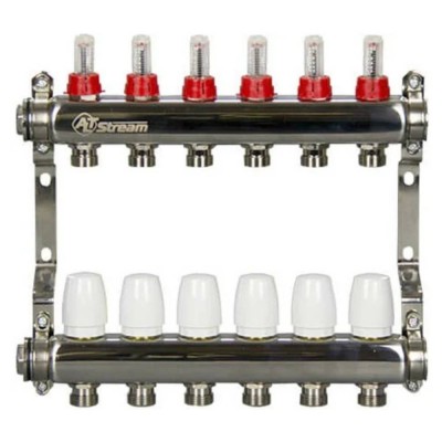 Группа коллекторная ALTSTREAM с расходомерами, сталь 1quot;х 7х3/4quot; Группа коллекторная ALTSTREAM с расходомерами, сталь 1quot;х 7х3/4quot;