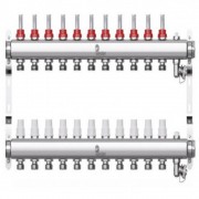 Коллектор Wester нерж. 1quot;-3/4 в сборе с расходомерами на 11 выходов, W902.11