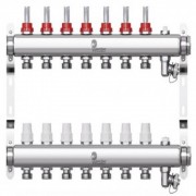 Коллектор Wester нерж. 1quot;-3/4 в сборе с расходомерами на 7 выходов, W902.7