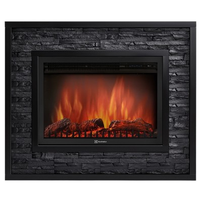 Каминокомплект: Очаг Electrolux EFP/P-3020LS, портал Loft 30 камень черный, черная эмаль Каминокомплект: Очаг Electrolux EFP/P-3020LS, портал Loft 30 камень черный, черная эмаль
