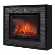 Каминокомплект: Очаг Electrolux EFP/P-3020LS, портал Loft 30 камень черный, черная эмаль