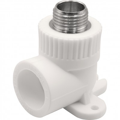 Угольник THERMOLIGHT комбинированный PP-R НР с креплением 25х1/2quot; белый (10/100) Угольник THERMOLIGHT комбинированный PP-R НР с креплением 25х1/2quot; белый (10/100)