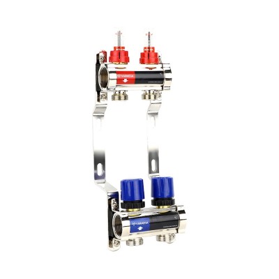 Группа коллекторная VARMEGA с расходомерами ВР 1quot; 2 х 3/4quot; EK латунь VM15402 Группа коллекторная VARMEGA с расходомерами ВР 1quot; 2 х 3/4quot; EK латунь VM15402