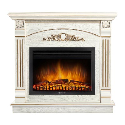 Портал Firelight Barocco 25 шпон белый дуб с золотой патиной Портал Firelight Barocco 25 шпон белый дуб с золотой патиной