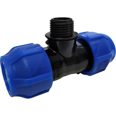 Тройник компрессионный переходной с наружной резьбой 25-1/2quot;-25 (Valfex) (75/15) Тройник компрессионный переходной с наружной резьбой 25-1/2quot;-25 (Valfex) (75/15)