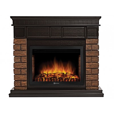 Портал Firelight Bricks Wood 25 камень темный, шпон венге Портал Firelight Bricks Wood 25 камень темный, шпон венге