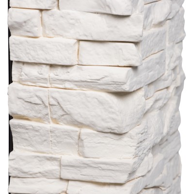 Портал Firelight Michigan 60, камень молочный, шпон темный дуб Портал Firelight Michigan 60, камень молочный, шпон темный дуб