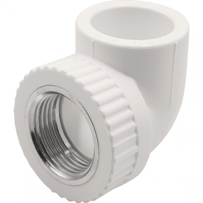 Угольник THERMOLIGHT комбинированный PP-R ВР 32х1quot; белый (10/80) Угольник THERMOLIGHT комбинированный PP-R ВР 32х1quot; белый (10/80)