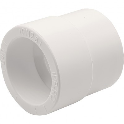 Муфта THERMOLIGHT переходная PP-R НР-ВР 50/40 белый (10/120) Муфта THERMOLIGHT переходная PP-R НР-ВР 50/40 белый (10/120)