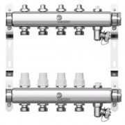 Коллектор Wester нерж. 1quot;-3/4 в сборе на 5 выходов с 2 заглушками, W903.5