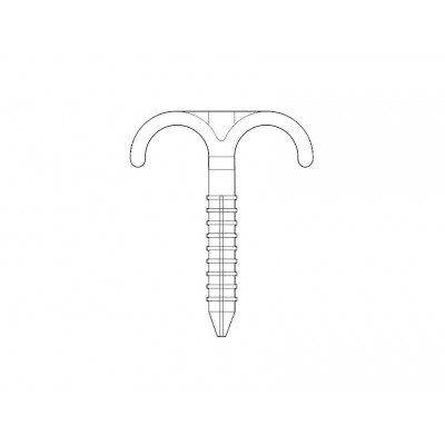 Дюбель-крюк двойной d16-32мм (100мм) Дюбель-крюк двойной d16-32мм (100мм)