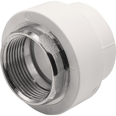 Муфта THERMOLIGHT комбинированная PP-R ВР 40х1 1/4quot; под ключ белый (5/60) Муфта THERMOLIGHT комбинированная PP-R ВР 40х1 1/4quot; под ключ белый (5/60)