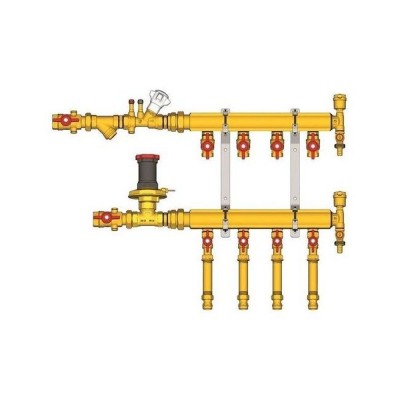 Узел коллекторный Giacomini отопления этажный, подключение тип B1 3/4quot; x 3/4quot; / 5, GE553Y015 Узел коллекторный Giacomini отопления этажный, подключение тип B1 3/4quot; x 3/4quot; / 5, GE553Y015