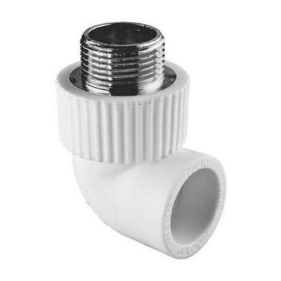 Угольник TEBO сер. PP-R комб. 25x3/4quot; НР (15/90), арт. 031030607 Угольник TEBO сер. PP-R комб. 25x3/4quot; НР (15/90), арт. 031030607