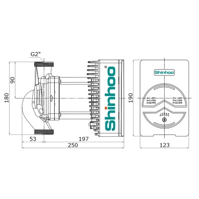 Насос циркуляционный Shinhoo MEGA+ 32-12 Насос циркуляционный Shinhoo MEGA+ 32-12