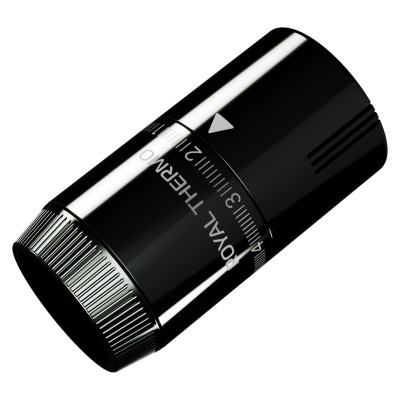 Термоголовка жидкостная Royal Thermo Design М30х1,5 (хром черный) Термоголовка жидкостная Royal Thermo Design М30х1,5 (хром черный)