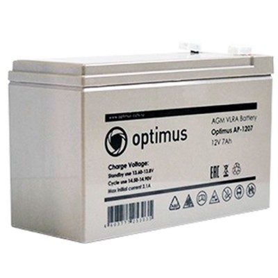 Аккумулятор резервный ZONT АP 1207 Optimus 7A/h Аккумулятор резервный ZONT АP 1207 Optimus 7A/h