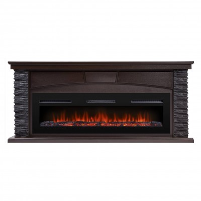 Портал Firelight Porto Long камень черный, шпон венге Портал Firelight Porto Long камень черный, шпон венге