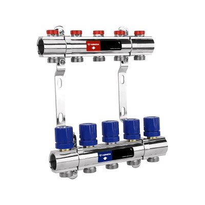 Группа коллекторная VARMEGA для отопления ВР 1quot; 4 х 3/4quot; EK латунь VM15804 Группа коллекторная VARMEGA для отопления ВР 1quot; 4 х 3/4quot; EK латунь VM15804