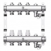 Коллектор Wester нерж. 1quot;-3/4 в сборе на 3 выхода с 2 заглушками, W903.3