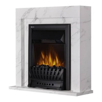 Каминокомплект:Очаг Electrolux EFP/P-1020LS, портал Simple Classic белый мрамор Каминокомплект:Очаг Electrolux EFP/P-1020LS, портал Simple Classic белый мрамор