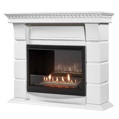 Каминокомплект: Биокамин Firelight BFP/P-2520, портал Elegante 25 белый Каминокомплект: Биокамин Firelight BFP/P-2520, портал Elegante 25 белый