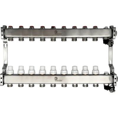 Коллектор Wester нерж. MUVS 1quot;-3/4 в сборе на 9 выходов Коллектор Wester нерж. MUVS 1quot;-3/4 в сборе на 9 выходов