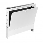 Шкаф коллекторный HENCO встраиваемый с задней панелью, белый RAL 9003, 455х575-665х110-175