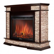 Каминокомплект: Очаг Electrolux EFP/P-2720RLS,портал Scala 25 сланец скалистый бурый,шпон тёмный дуб