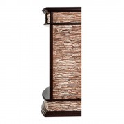 Каминокомплект: Очаг Electrolux EFP/P-2720RLS,портал Scala 25 сланец скалистый бурый,шпон тёмный дуб