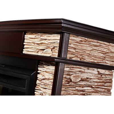 Каминокомплект: Очаг Electrolux EFP/P-2720RLS,портал Scala 25 сланец скалистый бурый,шпон тёмный дуб Каминокомплект: Очаг Electrolux EFP/P-2720RLS,портал Scala 25 сланец скалистый бурый,шпон тёмный дуб