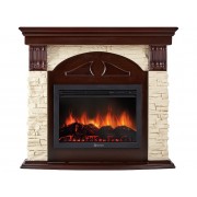 Портал Firelight Torre 25S камень слоновая кость, шпон темный дуб