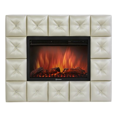 Каминокомплект: Очаг Electrolux EFP/P-3020LS с порталом Firelight Crystal 30 светлая экокожа Каминокомплект: Очаг Electrolux EFP/P-3020LS с порталом Firelight Crystal 30 светлая экокожа