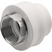 Муфта THERMOLIGHT комбинированная PP-R ВР 32х1quot; под ключ белый (10/80)