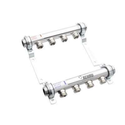 Коллектор распределительный HLV на 5 групп нерж. сталь Коллектор распределительный HLV на 5 групп нерж. сталь