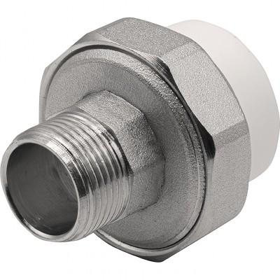 Муфта THERMOLIGHT комбинированная разъемная PP-R НР 32х3/4quot; белый (5/120) Муфта THERMOLIGHT комбинированная разъемная PP-R НР 32х3/4quot; белый (5/120)