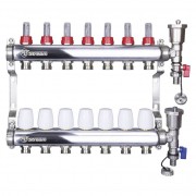 Группа коллект. ALTSTREAM с расходомерами, дренаж. краном и воздухоотвод., нерж. сталь 1quot;х 7х3/4quot;