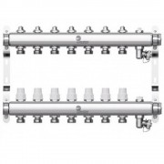 Коллектор Wester нерж. 1quot;-3/4 в сборе на 7 выходов с 2 заглушками, W903.7