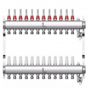 Коллектор Wester нерж. 1quot;-3/4 в сборе с расходомерами на 12 выходов, W902.12