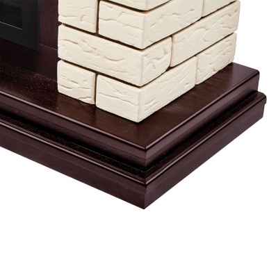 Каминокомплект: Очаг Electrolux EFP/P-2720RLS, портал Bricks 25 камень бежевый, шпон темный дуб Каминокомплект: Очаг Electrolux EFP/P-2720RLS, портал Bricks 25 камень бежевый, шпон темный дуб